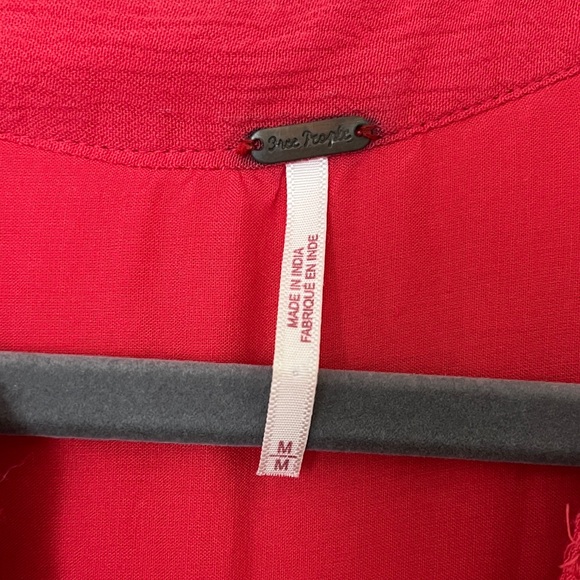 Free People Red Embroidered Dress - Picture 2 of 5